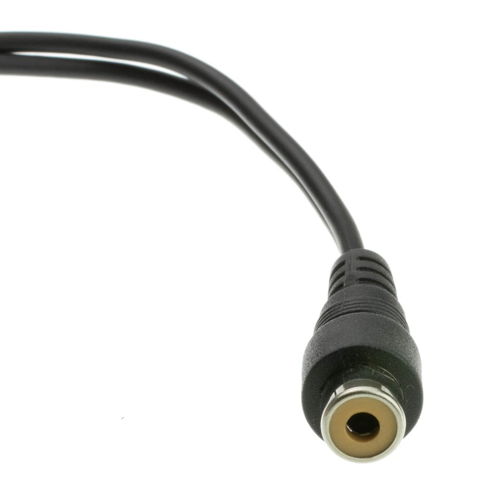 Premium RCA Splitter/Adapter - 6 Inch RCA Female to Dual RCA Male Y Cable for Audio/Video Devices - Perfect for Home Theater, Car Audio & Gaming Systems