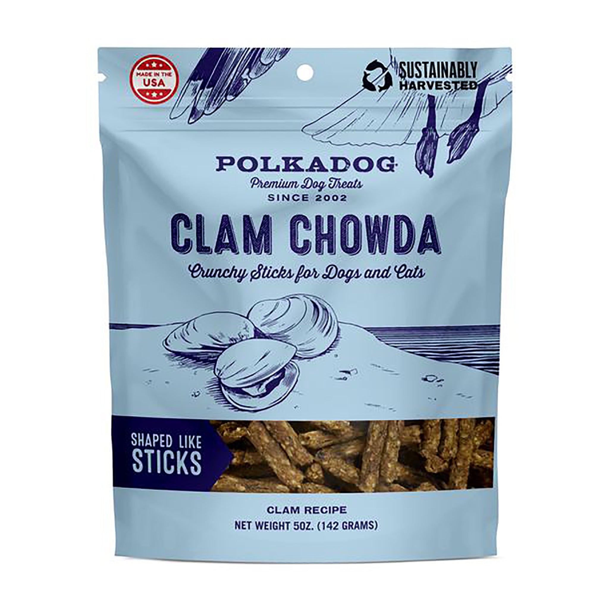 Polkadog Clam Chowder for Dogs - Premium Natural Dog Treats for Training & Rewards - Perfect for Outdoor Adventures & Playtime