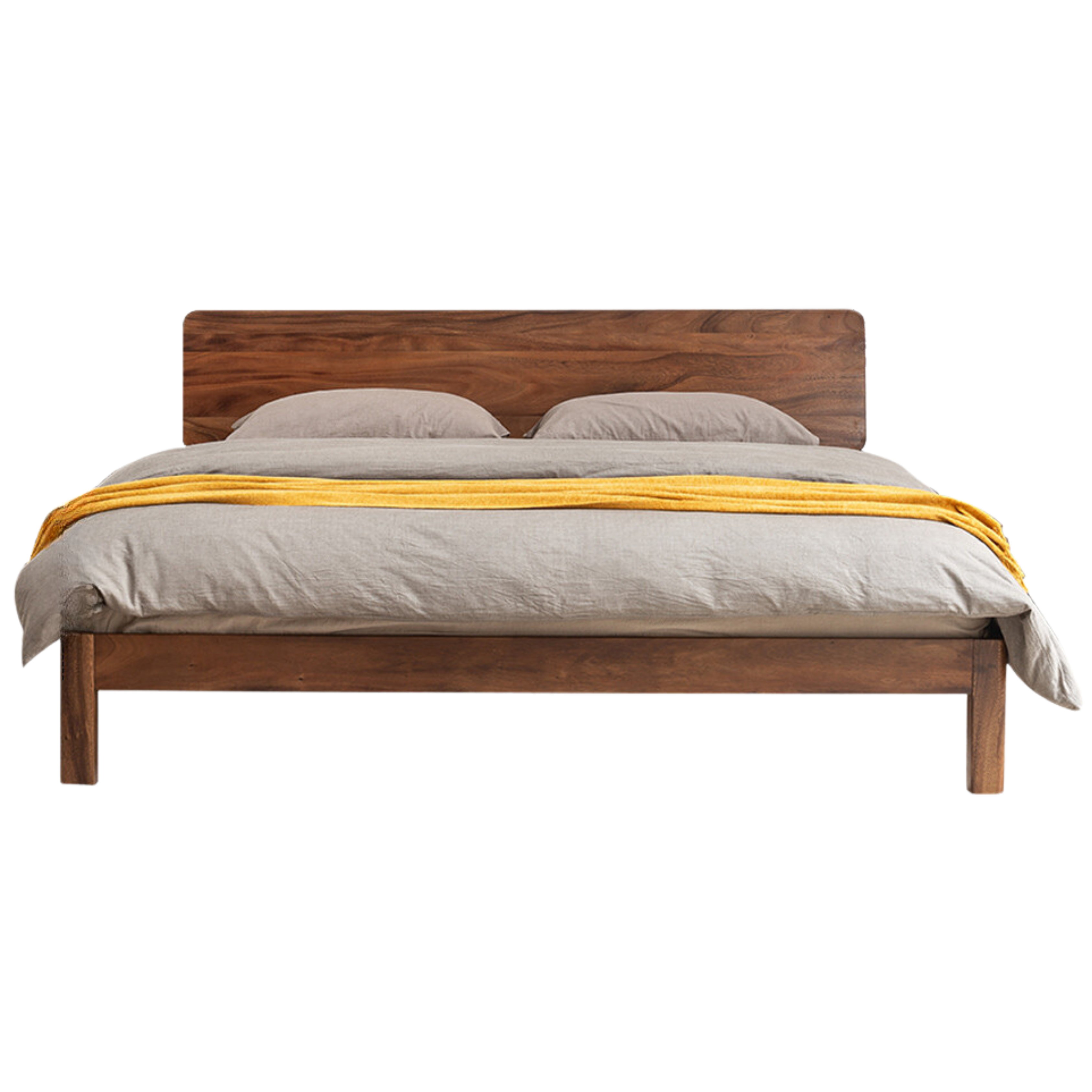 Walnut color South American walnut Low bunk bed with reclining back