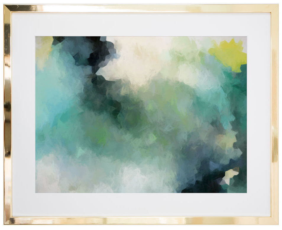 Down by the Mangroves Framed Wall Art Print - Coastal Landscape Painting for Beach House Decor, Living Room & Office