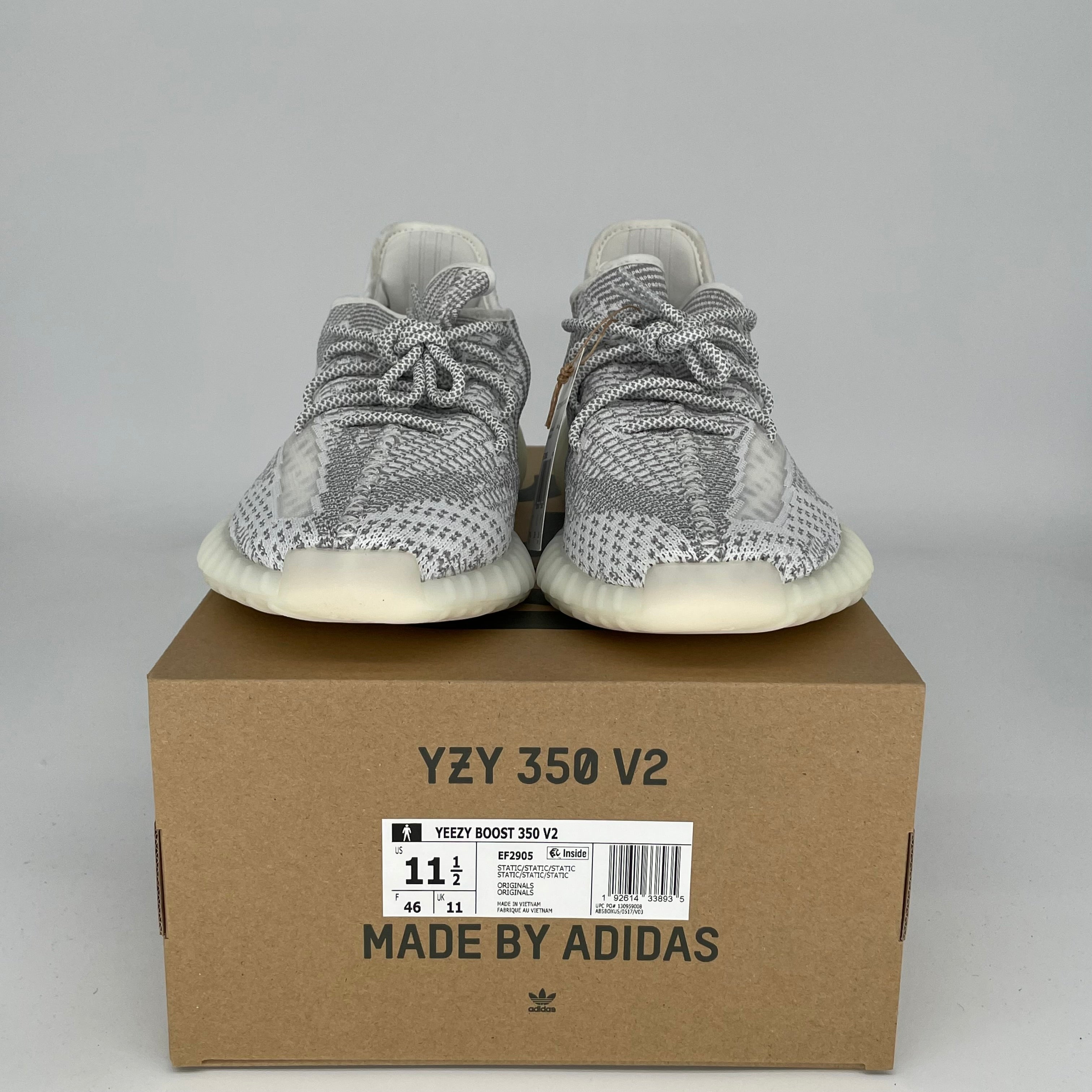 Adidas Yeezy Boost 350 V2 Static Reflective - Men's Size 11.5 (EF2905) | Running Shoes & Streetwear Fashion for Sneaker Enthusiasts