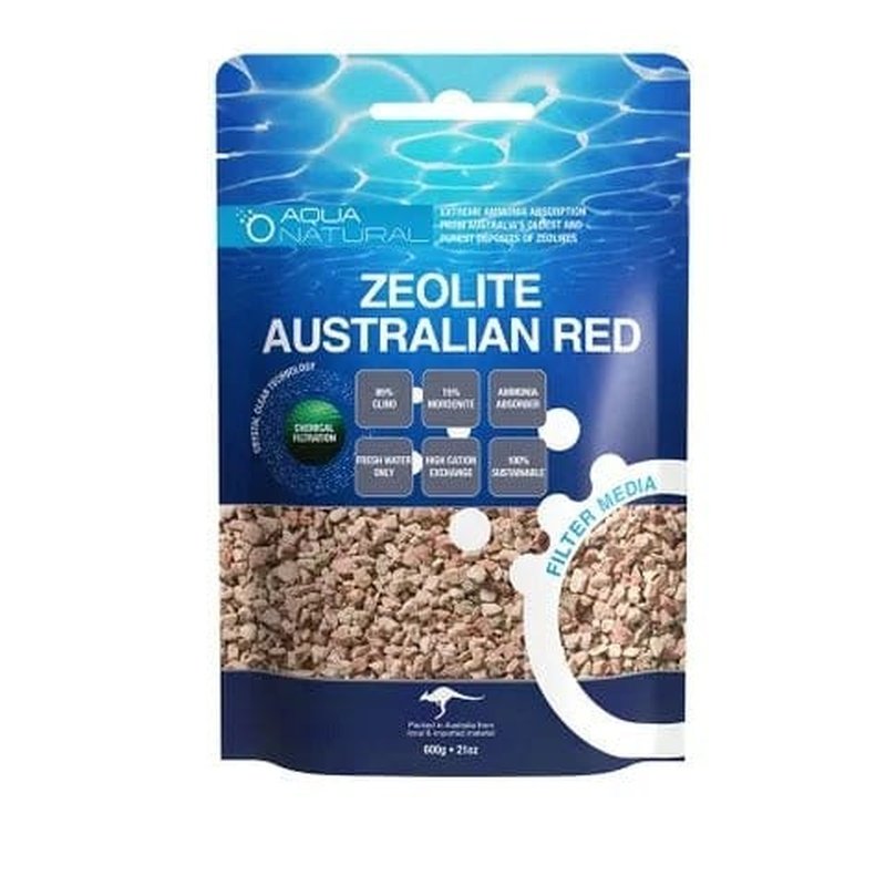 Premium Aqua Natural Zeolite Australian Red 600g - High-Quality Water Filtration Media for Aquariums, Ponds & Hydroponics | Removes Ammonia & Improves Water Clarity