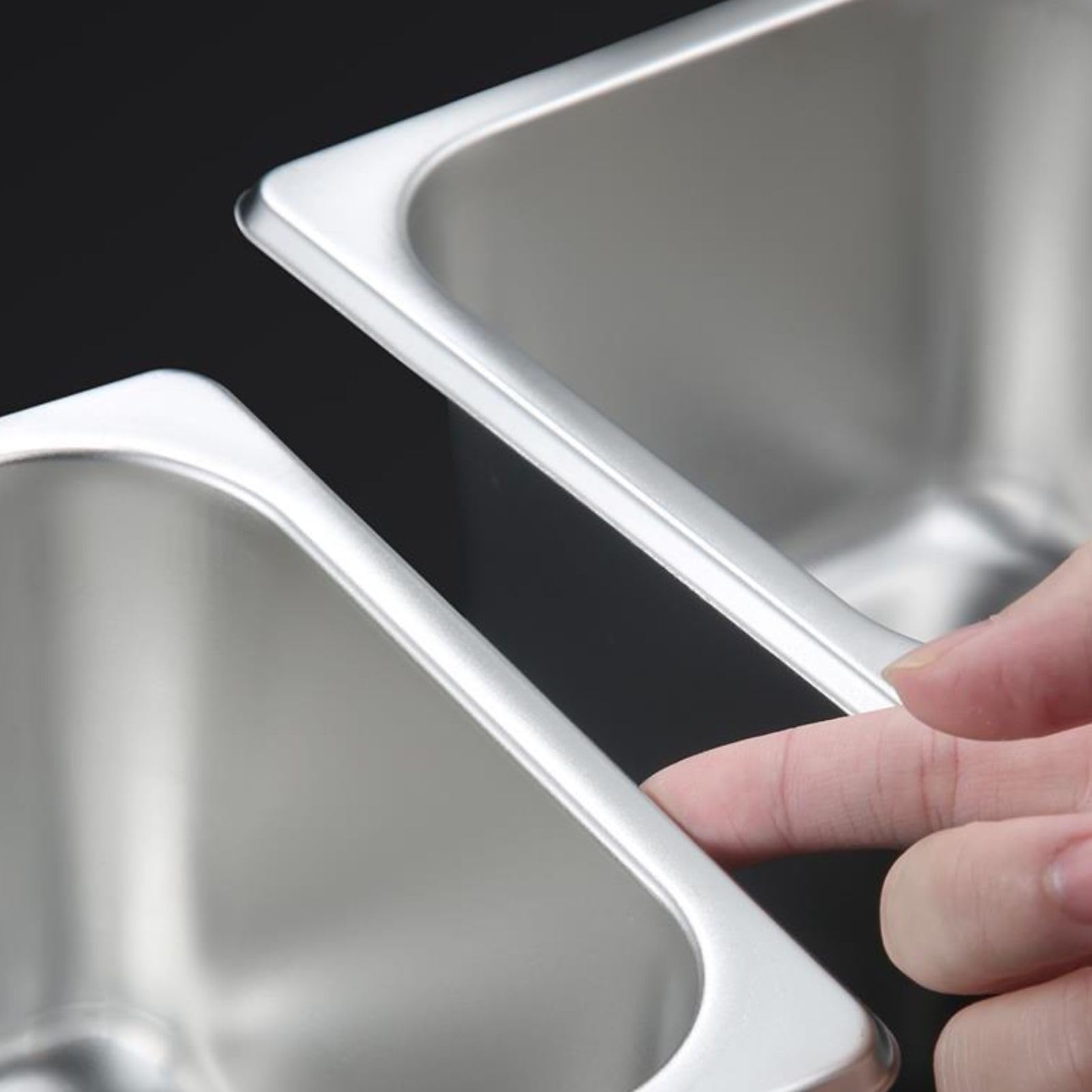 3 Pack 1/9 Size 4 Inch Deep Stainless Steel Hotel Pans with Lids & Spoons - Commercial Grade Food Trays for Restaurants, Buffets, Catering, Home Kitchens & Party Serving - Durable Steam Table Pans for Food Storage, Display & Reheating