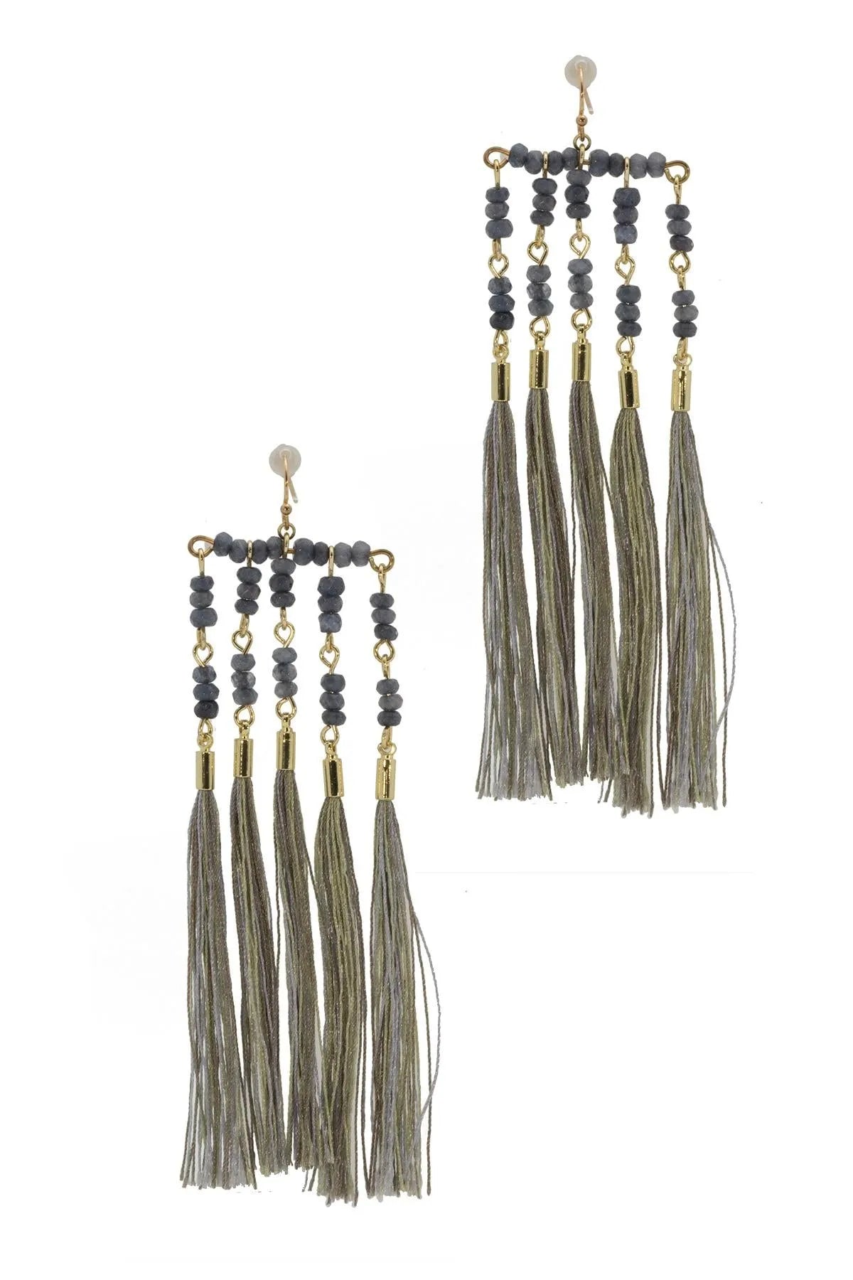 Beaded Fringe Tassel Earrings for Women - Bohemian Handmade Dangle Earrings - Perfect for Parties, Weddings & Festivals