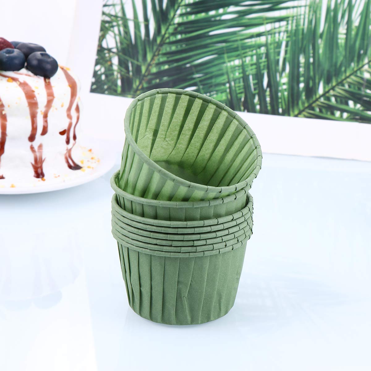 DOITOOL 50pcs Foil Cupcake Liners - Premium Baking Cups for Muffins & Cupcakes, Disposable Mini Baking Wrappers for Parties, Weddings & Home Baking
