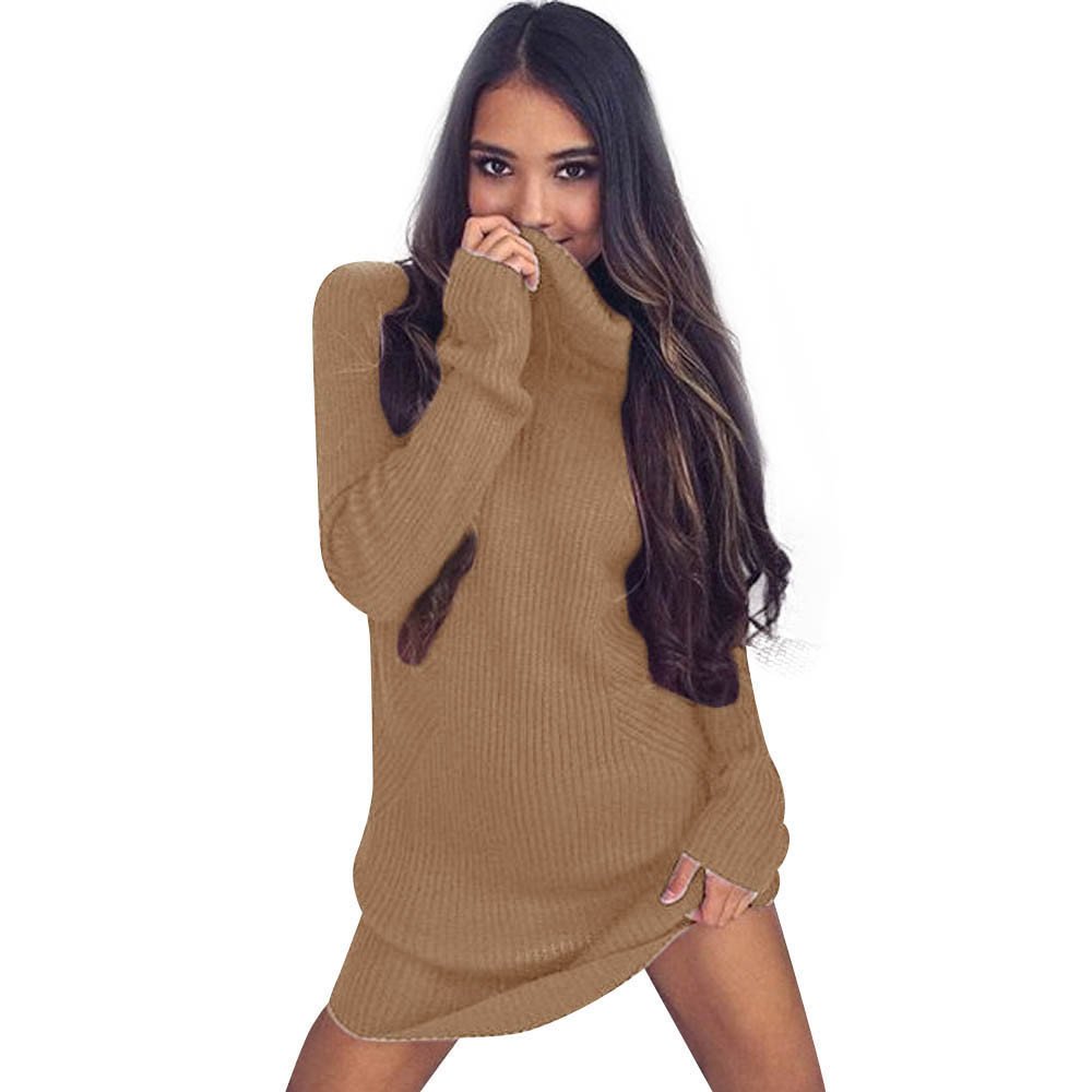 ZEFOTIM Women's Casual Long Sleeve Turtleneck Sweater Jumper - Cozy Winter Pullover Blouse for Office, Dating & Everyday Wear