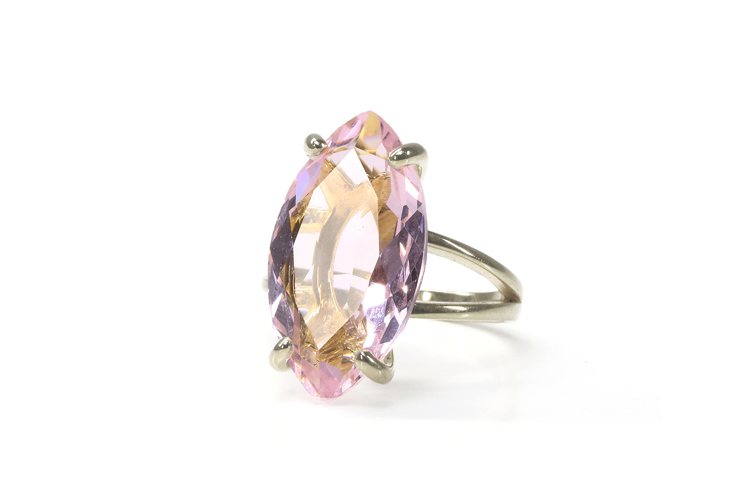 Rose Quartz Ring 14k Rose Gold - Handmade Jewelry for Women - Gift for Birthdays & Anniversaries - Elegant Party Wear