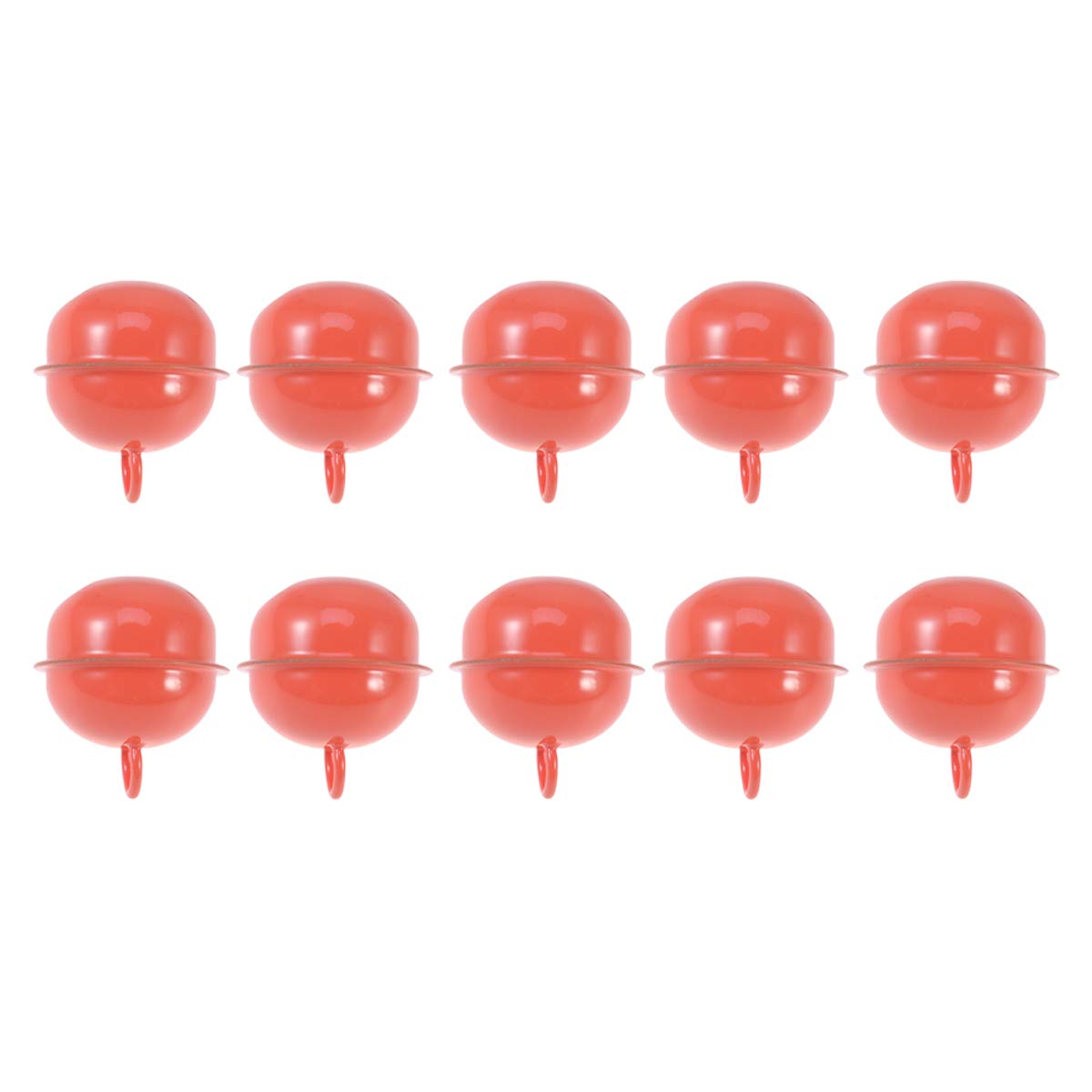 50 Pcs 22mm Orange Metal Jingle Bells - Colorful Painted Round Mini Bells for Jewelry Making, Christmas Decorations, DIY Crafts, Party Ornaments & Handmade Accessories - Perfect for Holiday Decor, Gift Wrapping & Craft Projects