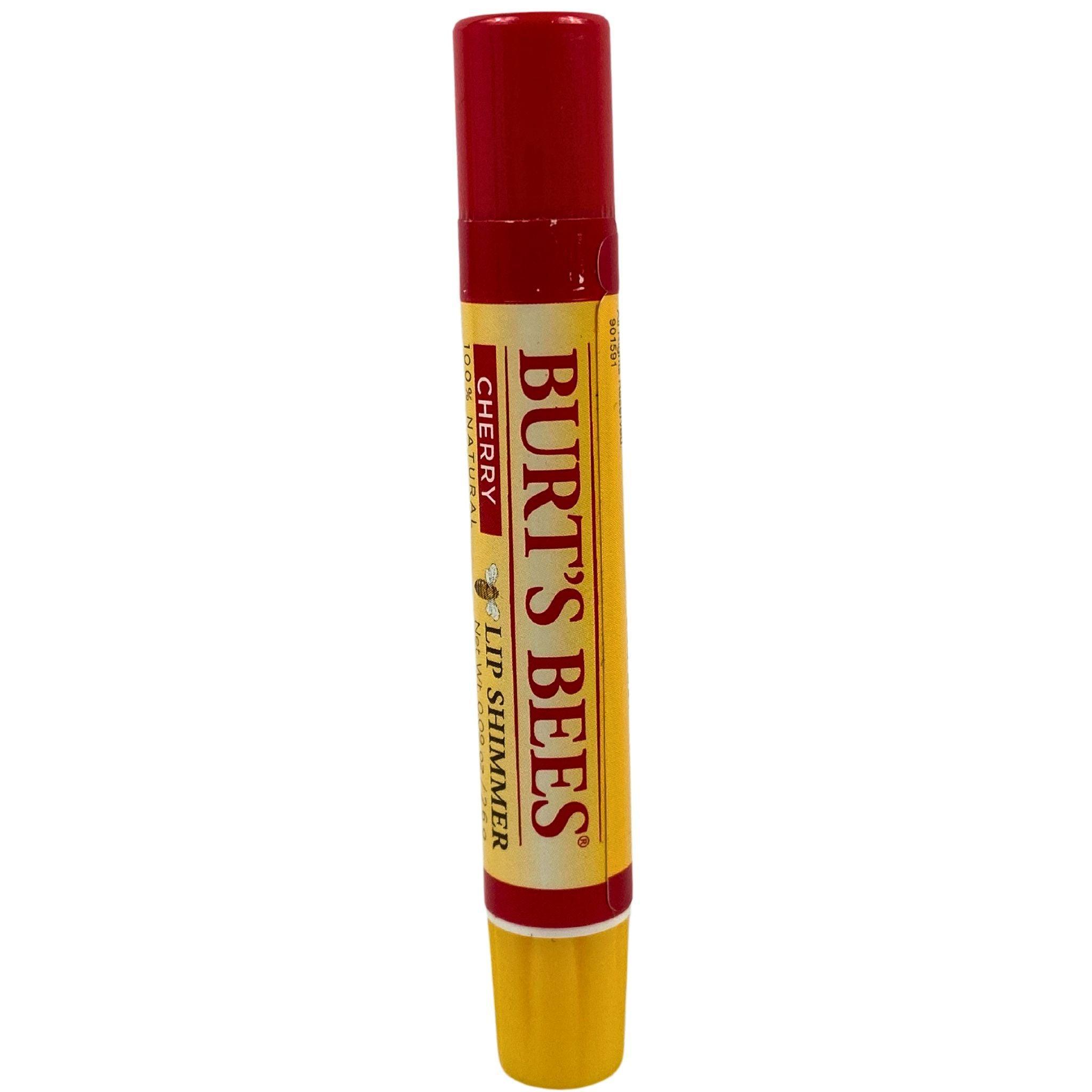 Burt's Bees Lip Shimmer in Cherry - 100% Natural Moisturizing Lip Balm, 0.09 oz (Pack of 48) - Perfect for Daily Hydration, Gifts & On-the-Go Use