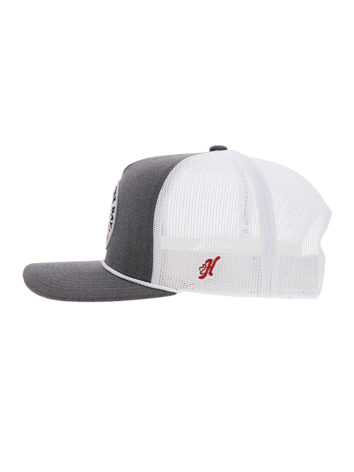 Hooey 2365T GYWH John Wayne High Profile Snapback Trucker Hat - Grey & White Adjustable Cap for Men & Women - Perfect for Outdoor, Rodeo, and Casual Wear