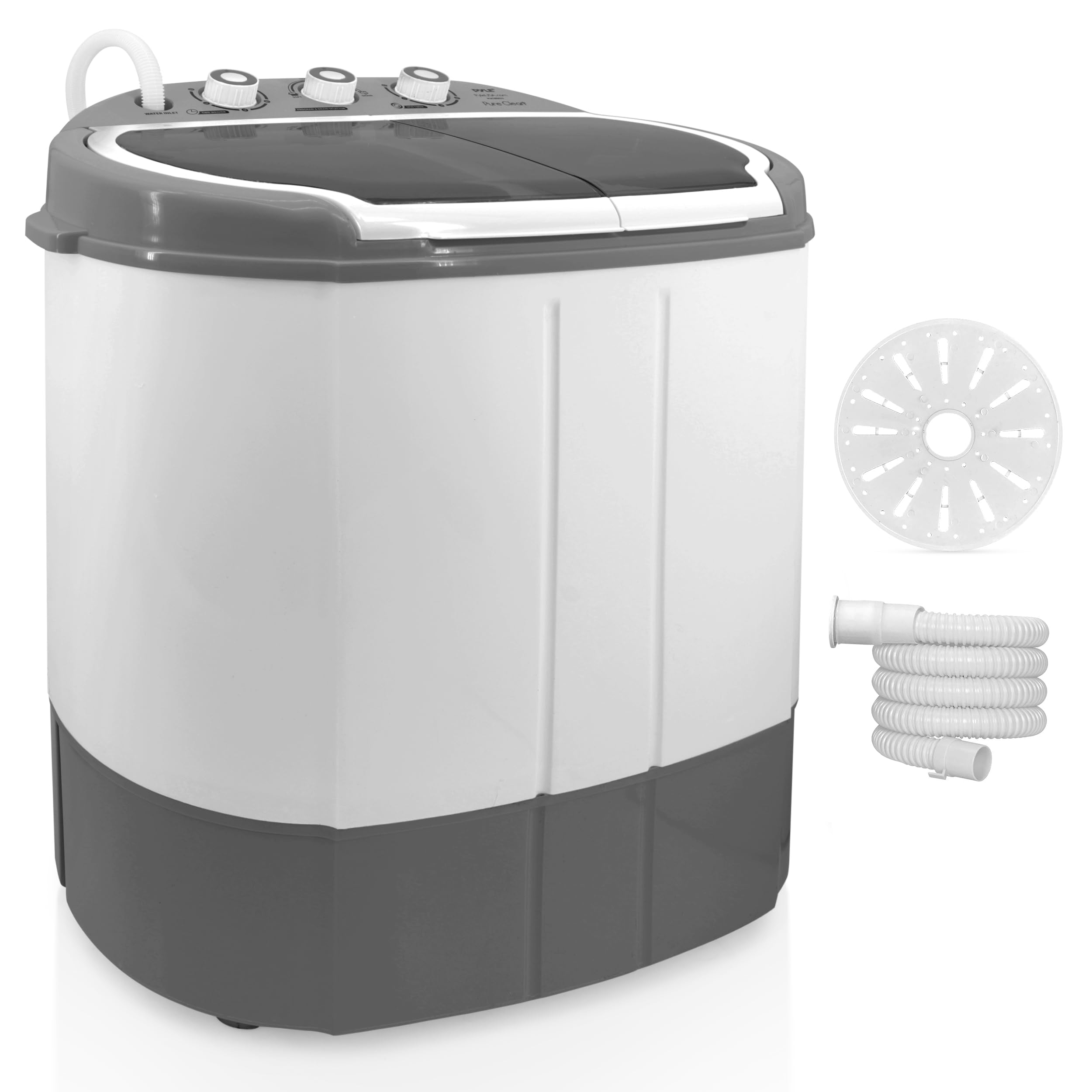 2 in 1 Portable Mini Washing Machine & Dryer - Compact Twin Tub Laundry Washer with 11lbs Capacity, 110V, Spin Cycle & Translucent Window - Perfect for Apartments, RVs, Dorms & Small Spaces