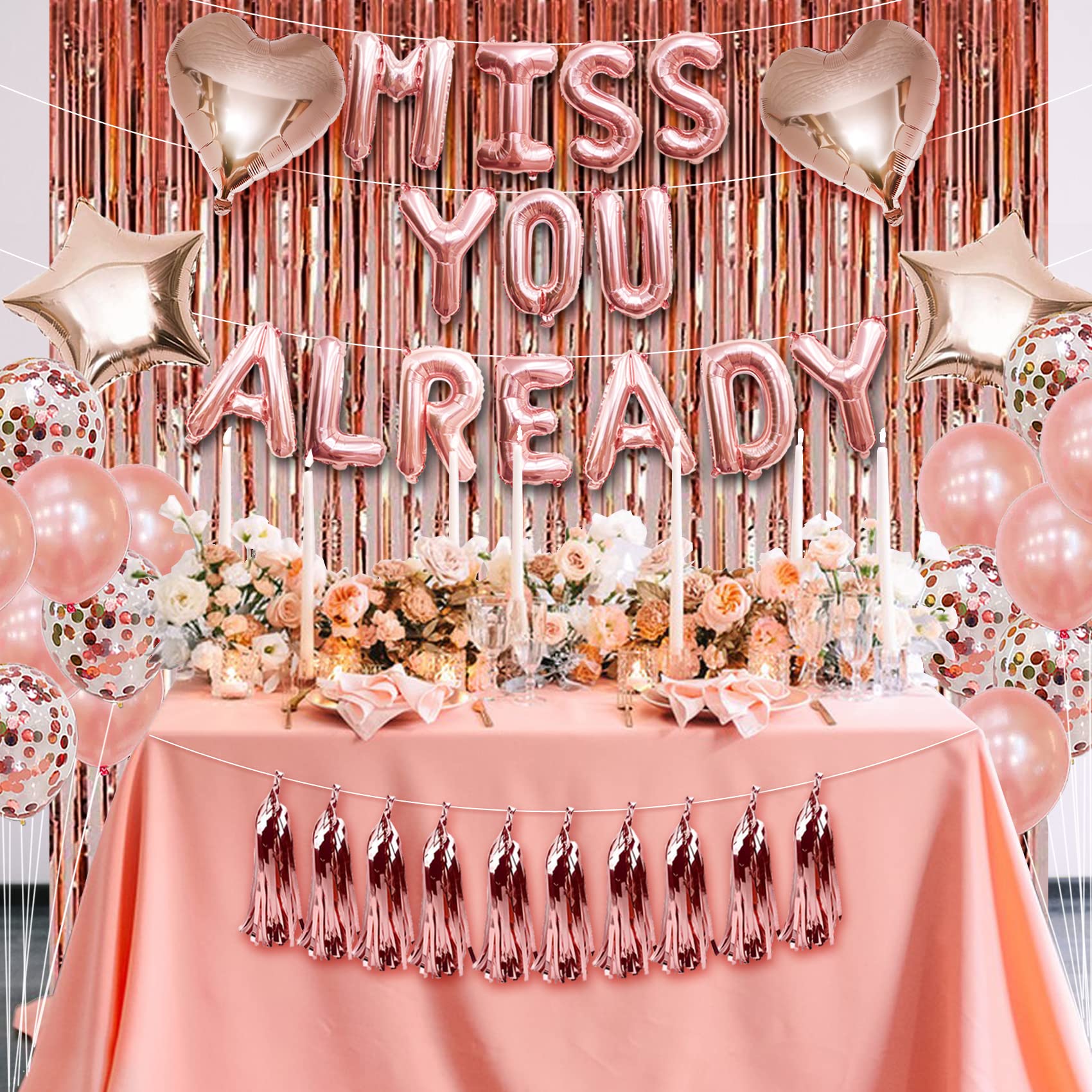 Farewell Party Decorations Set - Goodbye Banner, Balloons & Bon Voyage Decor for Coworkers | We'll Miss You Party Supplies | Office Going Away Celebration & Retirement Sendoff Decorations