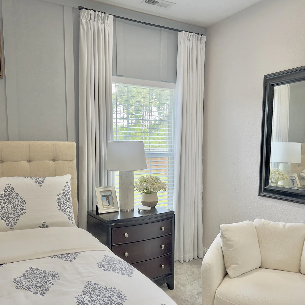 Pinch Pleated Blackout Curtains - 100% Linen Memory Trained Drapes in Khaki | Modern Custom Window Treatments for Light Control & Privacy | Perfect for Living Rooms, Bedrooms & Home Offices