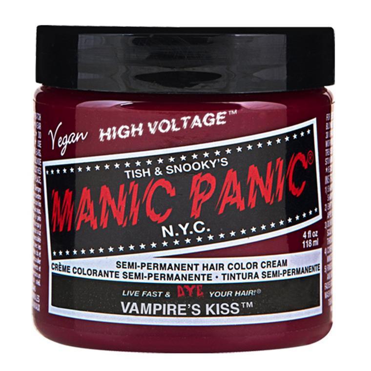 Manic Panic High Voltage Vampire's Kiss Semi-Permanent Hair Dye - 4oz (118ml) Vegan & Cruelty-Free - Perfect for Punk, Goth & Alternative Hairstyles at Parties & Concerts