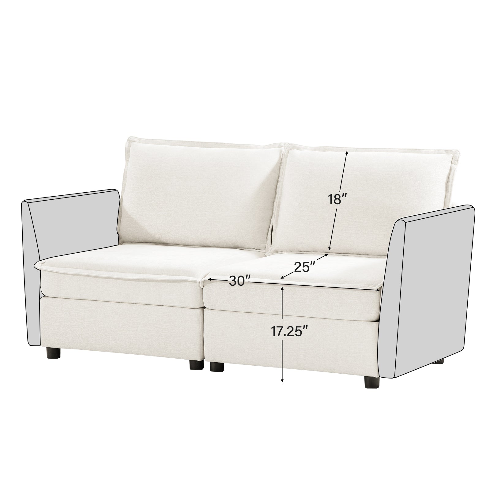 Harmetrix Oversized Soft Sectional Couch Accessories - Cushions, Throws & Covers for Ultimate Comfort | Perfect for Living Room, Family Room & Home Theater