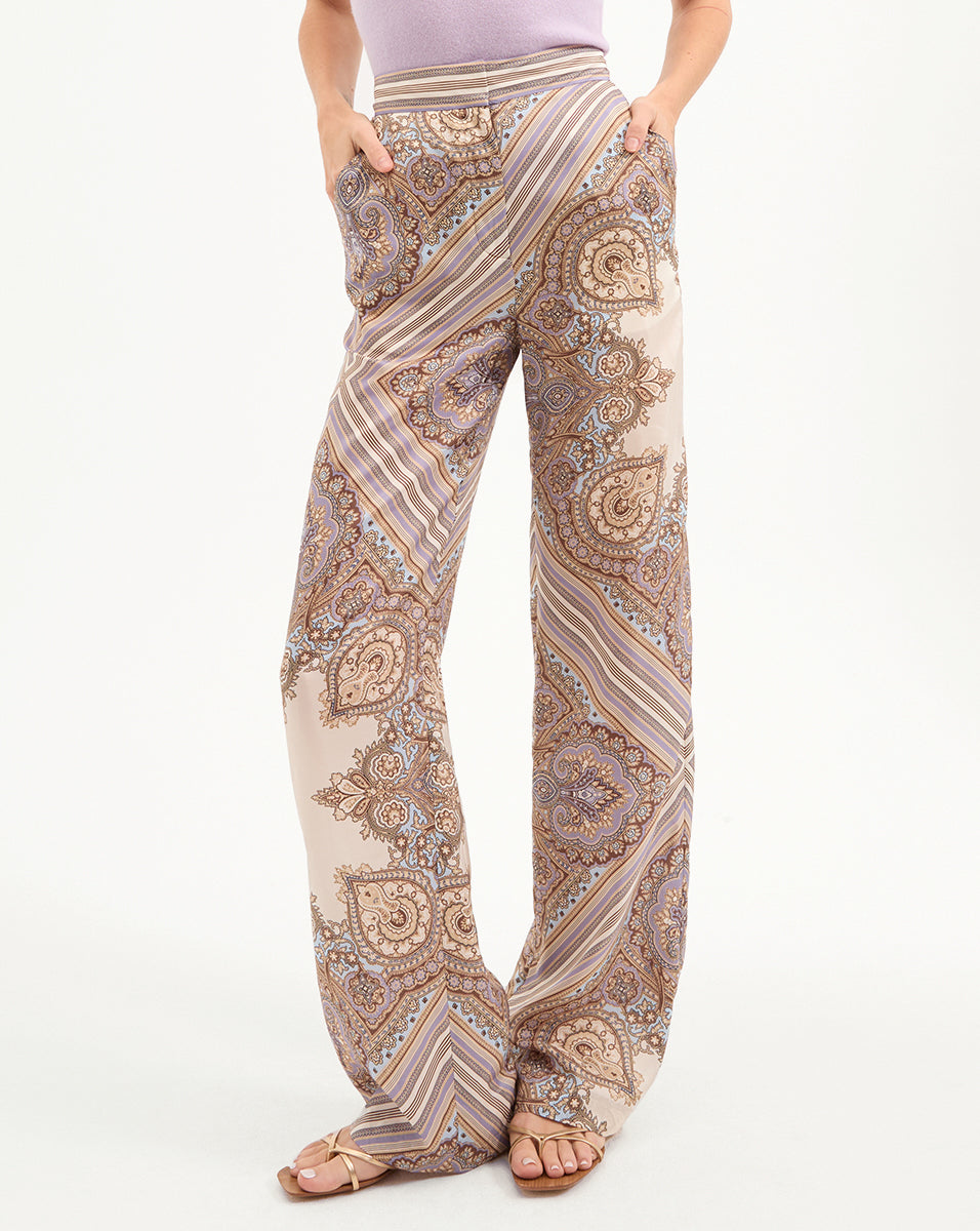 Premium Grigore Silk Pants for Women - Soft & Comfortable High-Waisted Lounge Pants - Elegant Sleepwear & Home Wear - Perfect for Yoga, Meditation & Relaxation