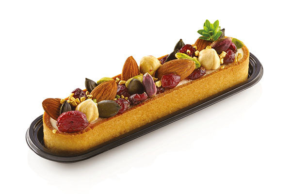 Tarte Oval Perforated Baking Mold - 146 x 35 x 20mm (6 Forms) - Perfect for Macarons, Tartlets, and Mini Desserts