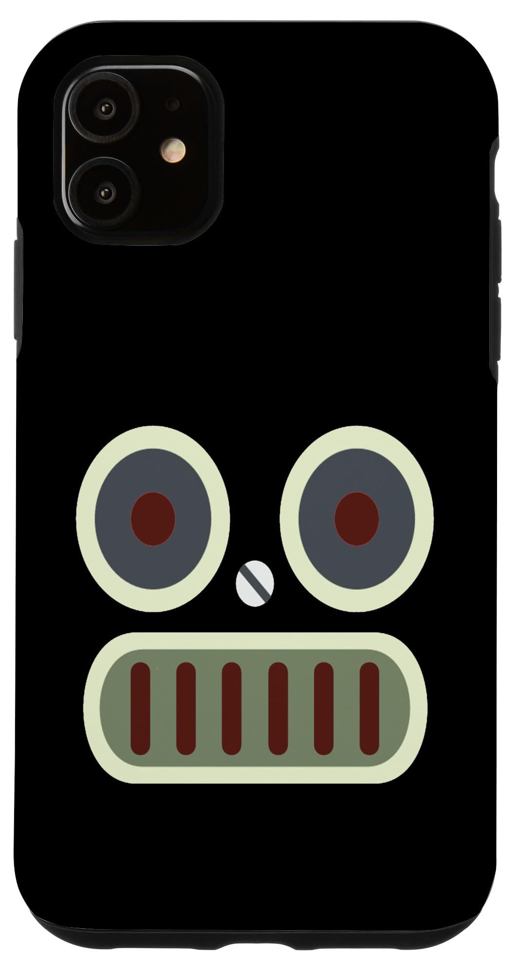 iPhone 11 Case - Retro Robot Face Design Slim Protective Phone Cover for Men Women - Perfect for Halloween, Cosplay, and Daily Use