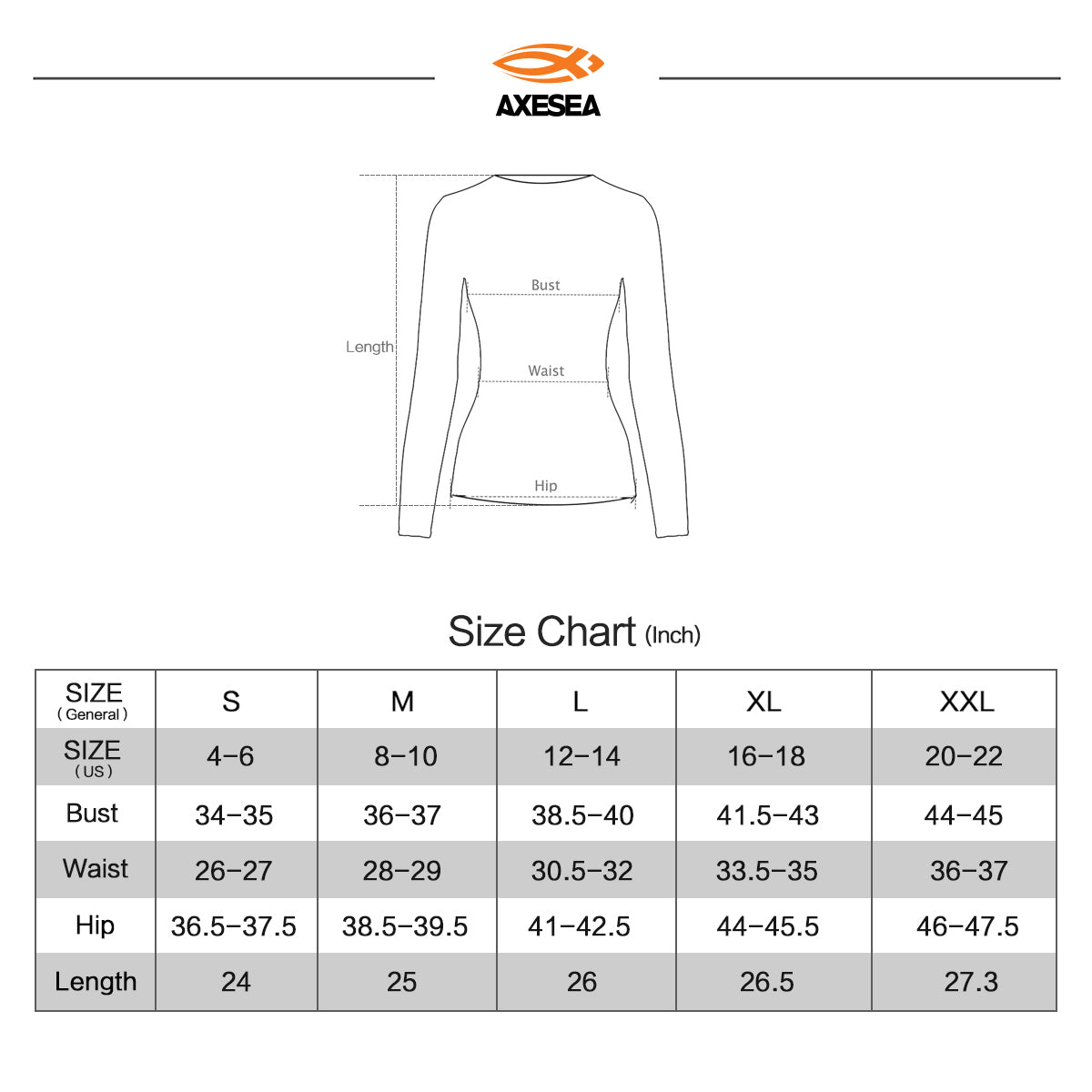 Axesea UPF 50+ Long Sleeve Rash Guard Shirt - Sun Protection Swim Top for Men & Women - Perfect for Swimming, Surfing, Beach & Outdoor Activities
