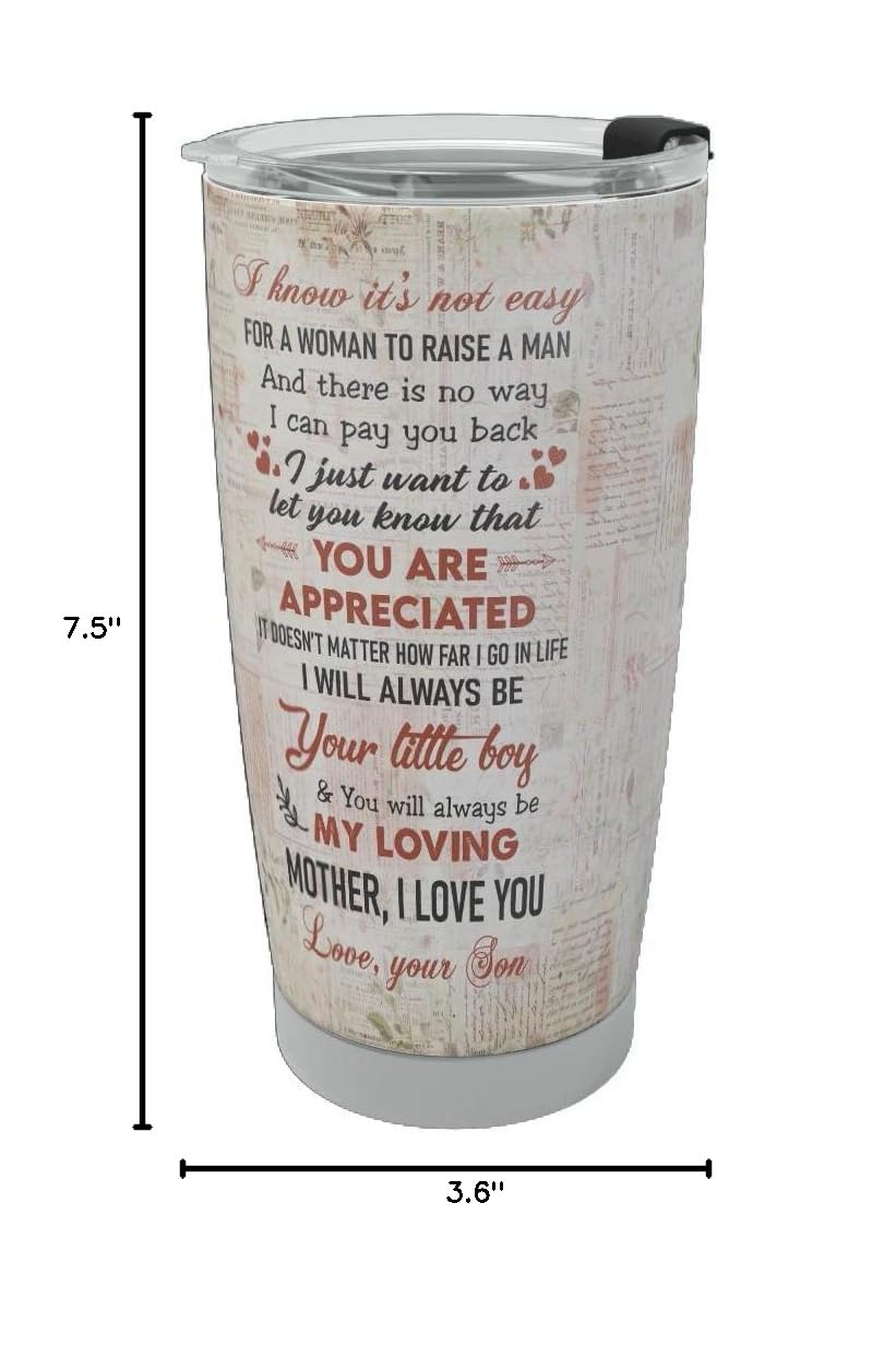 Macorner Mother's Day & Birthday Gifts for Mom, Women - 20oz Stainless Steel Tumbler with Lid & Straw, Christmas Gifts from Son & Kids, Perfect for Coffee, Tea, and On-the-Go Hydration