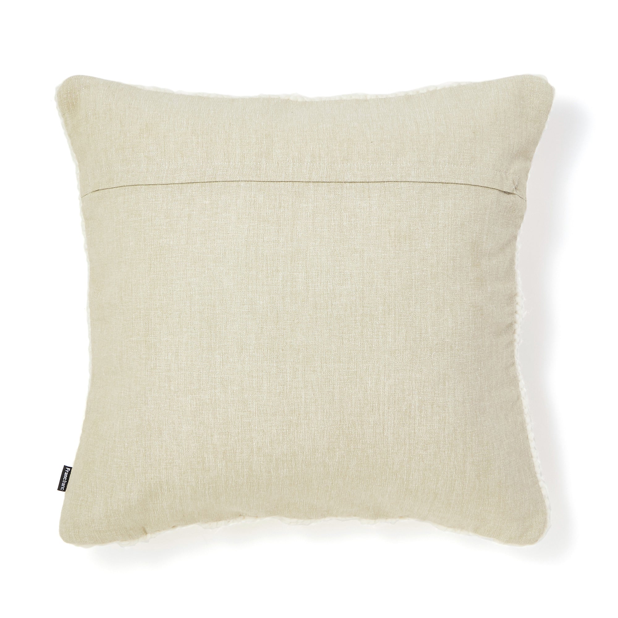 Premium Knit Embroidery Cable Cushion Cover 18x18 Inches White - Cozy Home Decor for Sofa, Bed & Living Room