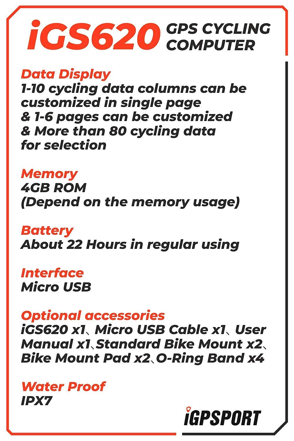 iGPSPORT iGS620 GPS Wireless Bike Computer with Bluetooth, ANT+, SMS & Call Alerts - Waterproof Cycling Computer with Map Navigation & Multi-Tool Bundle - Perfect for Road Biking, Mountain Cycling & Outdoor Adventures