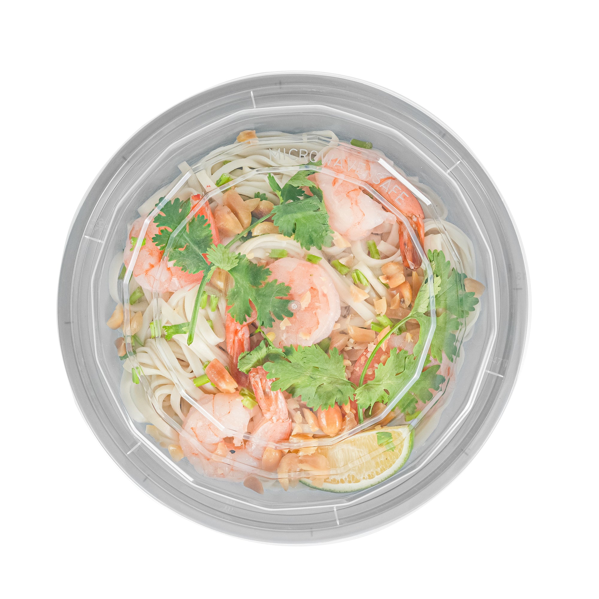 24 oz Round Silver Plastic Takeout Containers with Clear Lids - 100 Pack (7.25