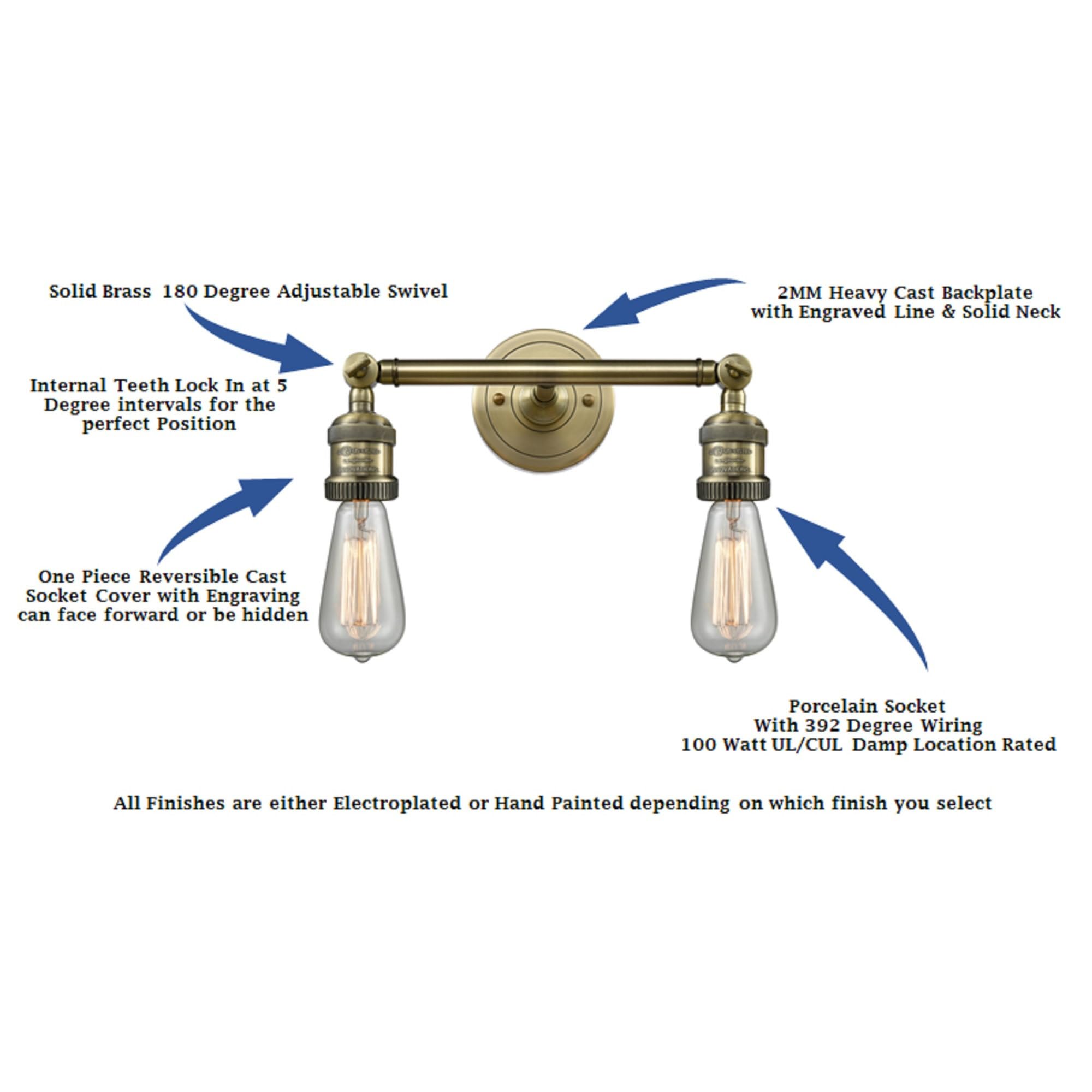 Franklin Restoration Collection Dover 2 Bath Vanity Light in Oil Rubbed Bronze - Elegant Bathroom Lighting Fixture for Modern & Traditional Home Decor | Perfect for Bathroom Renovation & Spa-Style Makeovers
