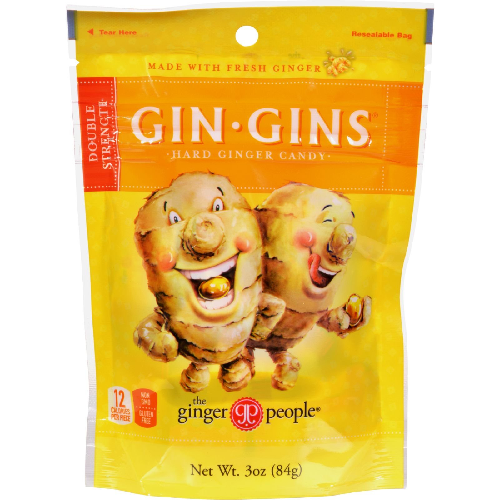 Ginger People Gin-Gins Hard Candy - 3 oz (24-Pack) - Natural Ginger Flavor for Nausea Relief & Digestion - Perfect for Travel, Morning Sickness & Motion Sickness
