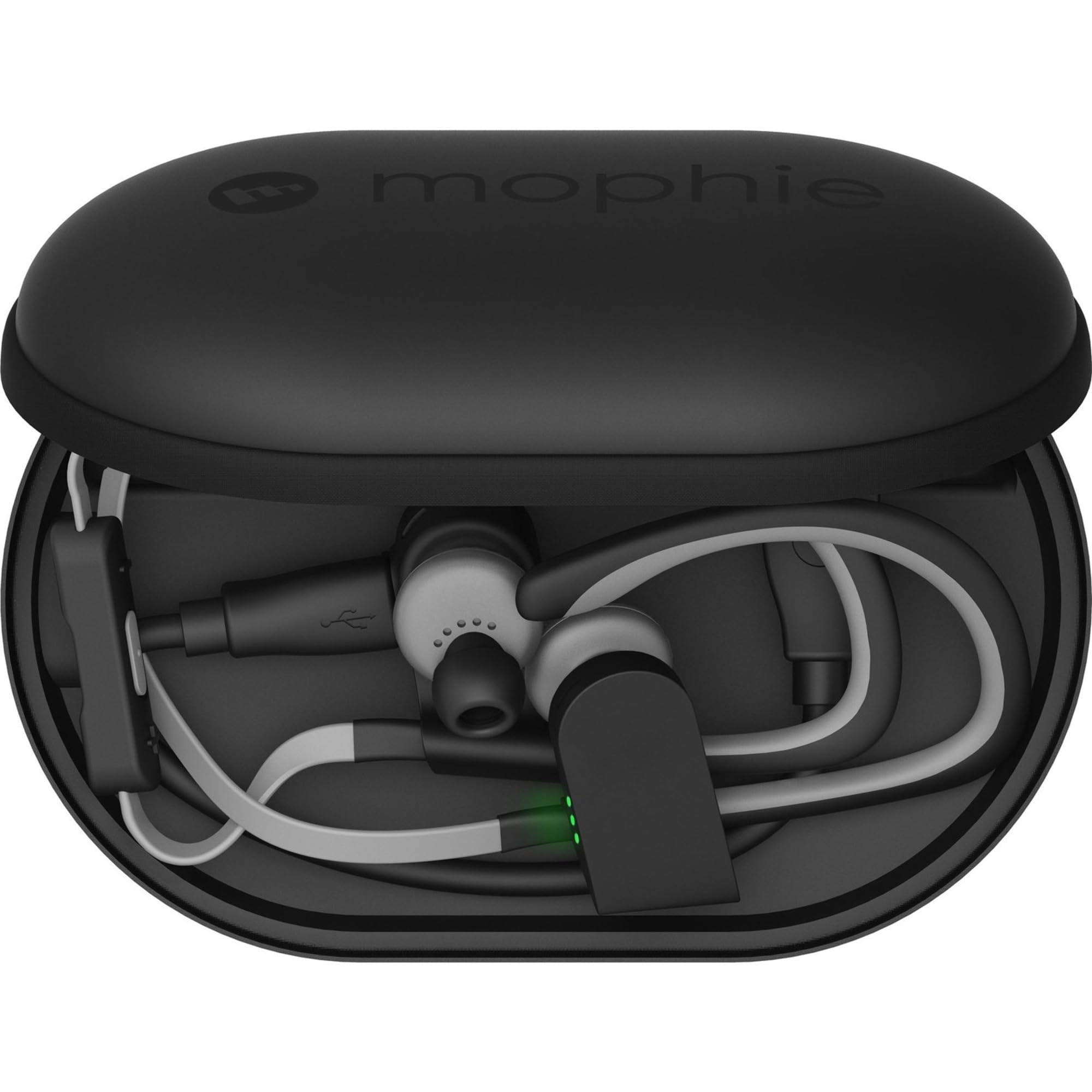 mophie Power Capsule Portable Charger 10000mAh - External Battery Pack for Fitbit Flex, Beats by Dre, JBL Wireless Earbuds & Smartphones - Fast Charging Power Bank for Travel, Camping & Outdoor Activities - Black