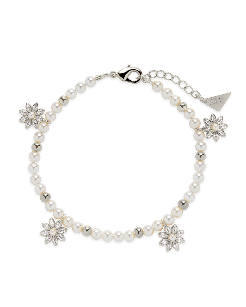 CZ & Pearl Blossom Matching Jewelry Set - Elegant Necklace and Earrings for Women | Perfect for Weddings, Parties & Special Occasions