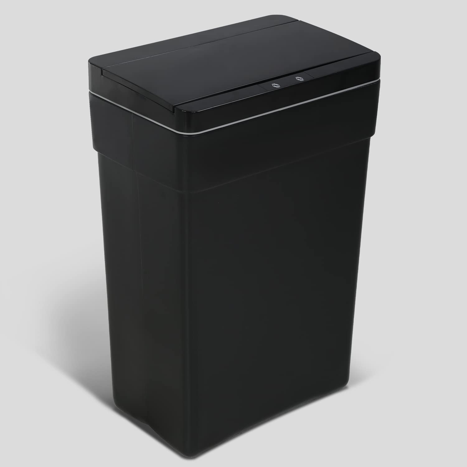 Automatic Motion Sensor Trash Can 13 Gallon/50L - Touchless Kitchen Garbage Bin with Lid, High Capacity Plastic Waste Basket for Bathroom, Bedroom, Home Office - Black (Ideal for Hands-Free Disposal in Busy Kitchens & Hygiene-Conscious Spaces)