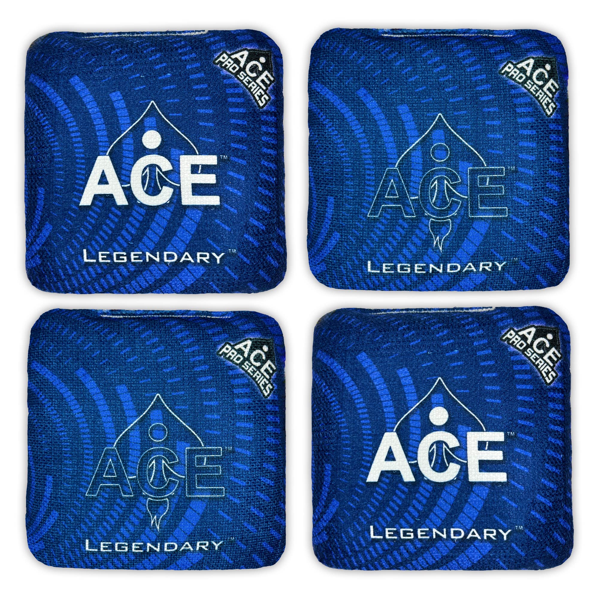 ACE Pro Cornhole Bags Set of 4 - Professional Dual Sided All-Weather Slick Stick Bags with Optional Break-In Kit & Carrying Case | Perfect for Backyard Games, Tailgating, and Outdoor Cornhole Tournaments