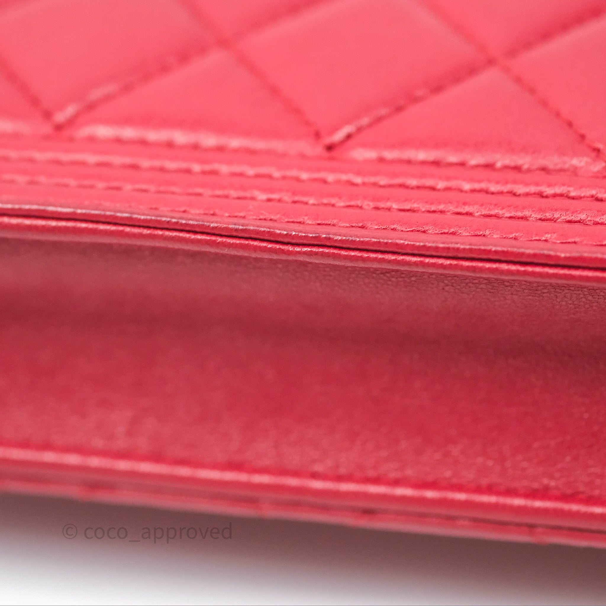 Chanel Boy Wallet on Chain WOC Red Lambskin Ruthenium Hardware - Luxury Crossbody Bag for Women, Perfect for Parties, Date Nights & Evening Events