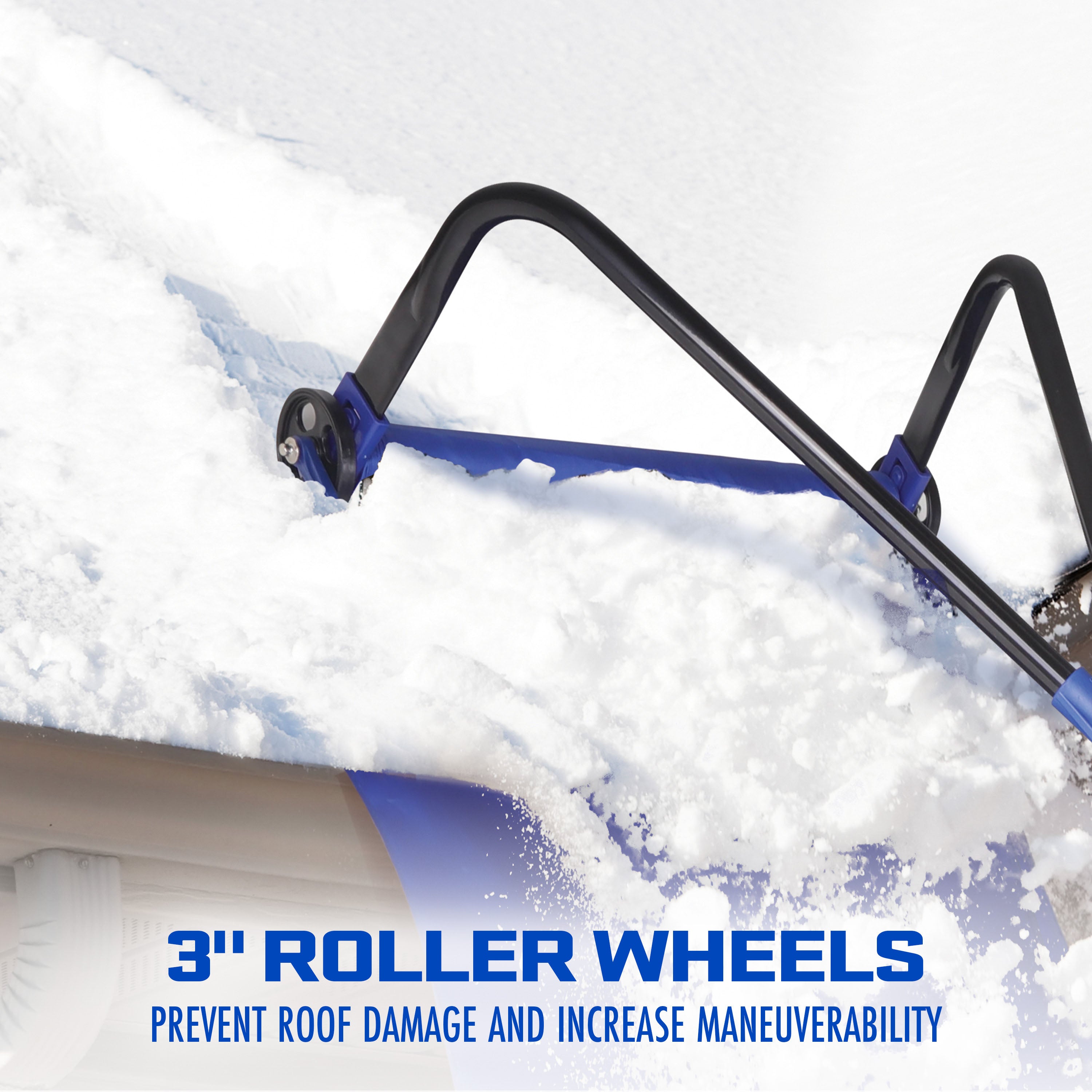 Snow Joe RJ208M PRO 20-Foot Roof Snow Rake with Debris Slide | 28-Foot Max Reach | Safe Snow Removal for Homes & Roofs | Winter Roof Maintenance Tool
