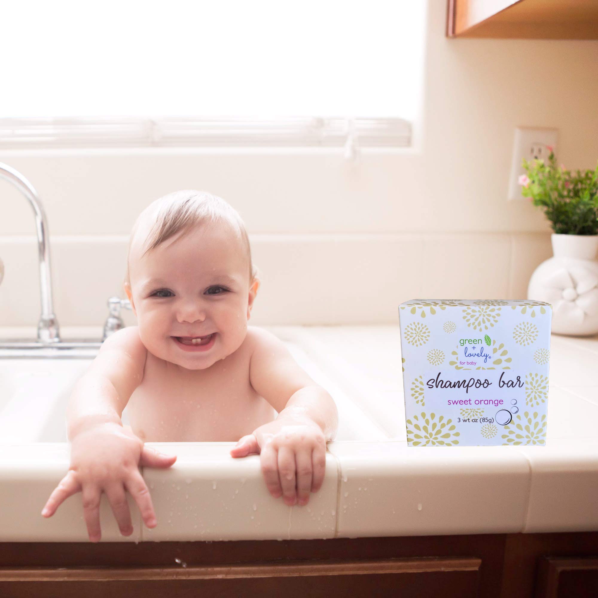 Gentle Sweet Orange Baby & Kids Shampoo + Body Wash Bar | SLS, Sulfate & Paraben Free | Safe for Sensitive Skin | Perfect for Bath Time & Daily Hygiene