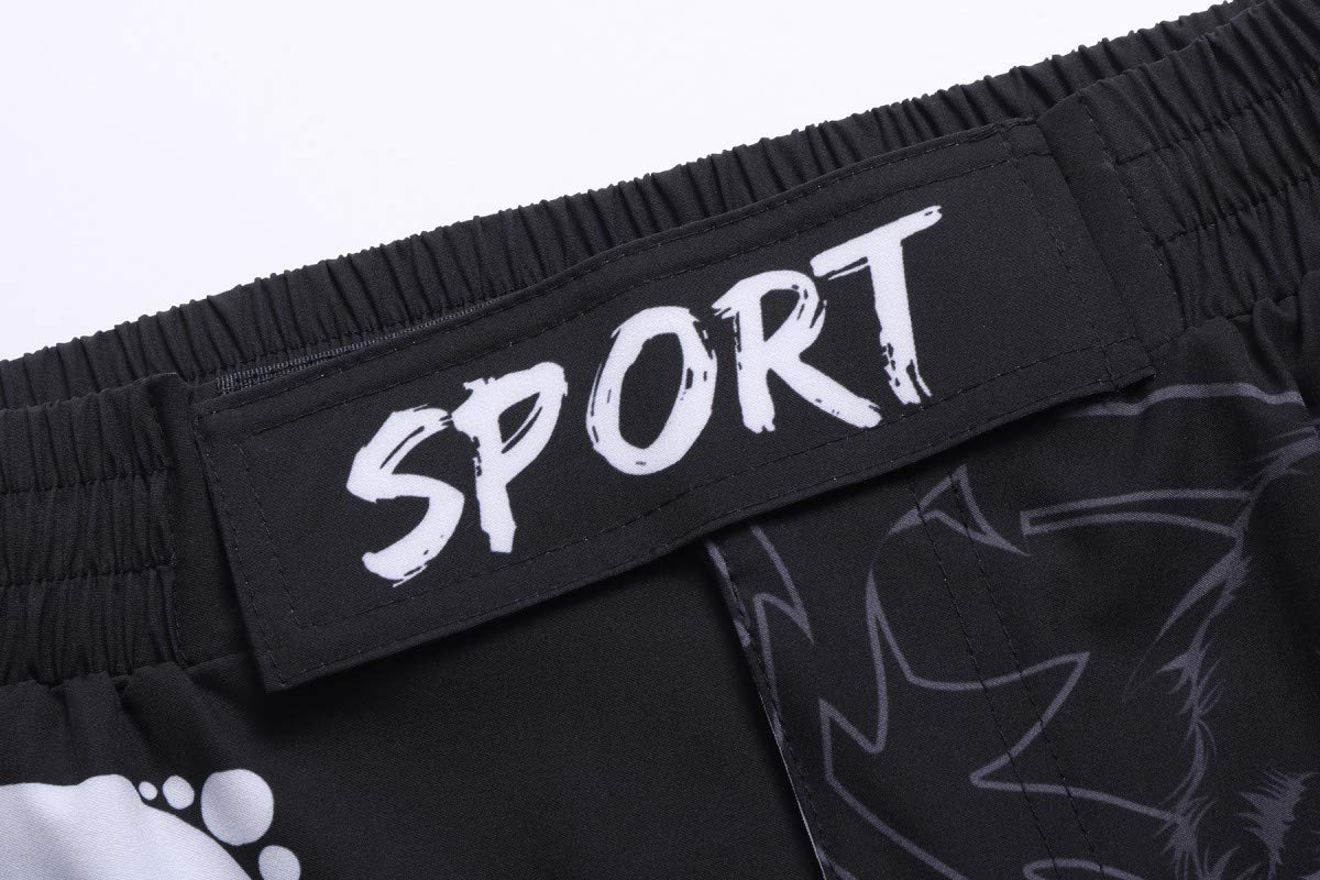 Red Plume Men's 3D Digital Print Athletic Shorts - Breathable Loose-Fit Performance Sportswear for Running, Gym & Outdoor Activities