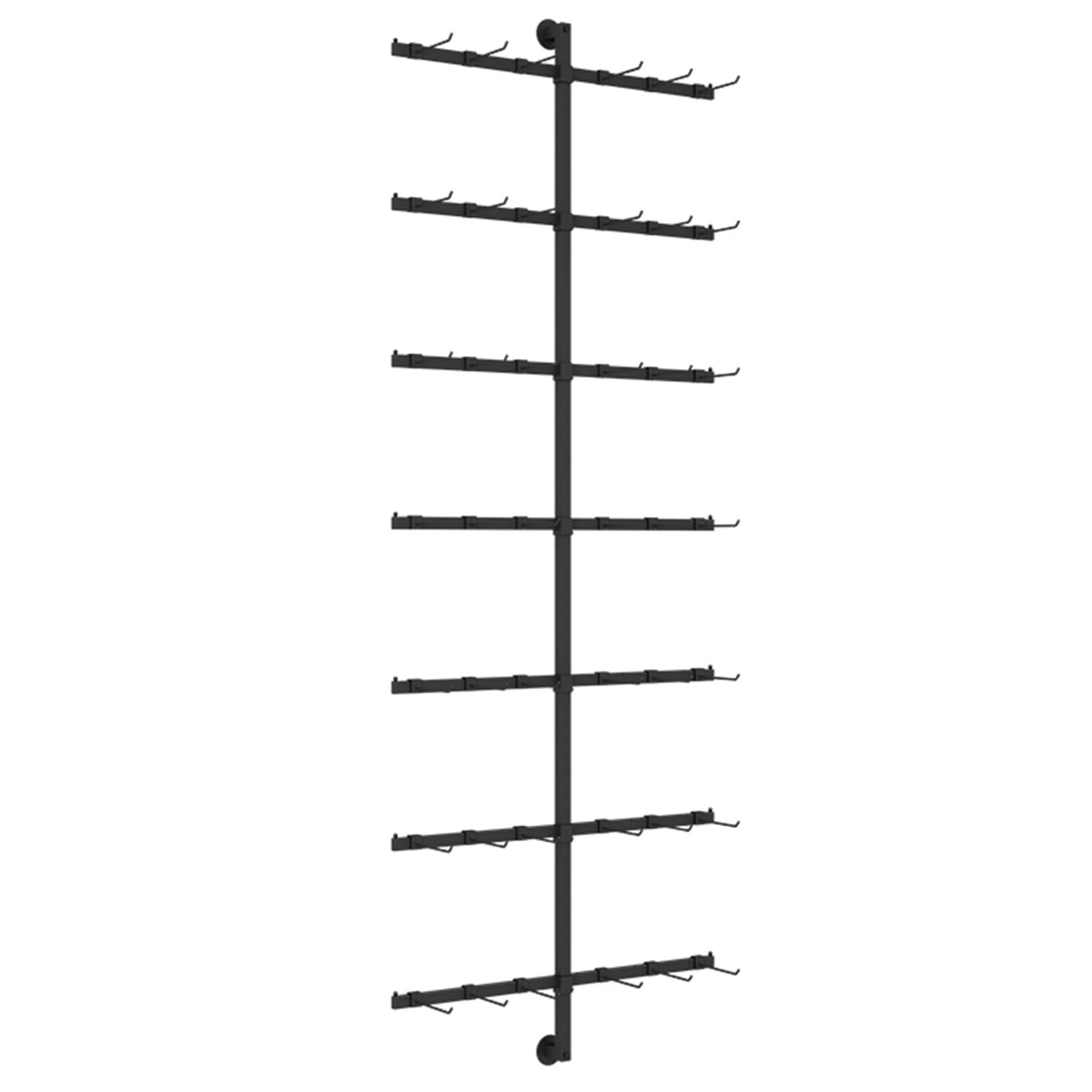 Wall-Mounted Retail Display Rack for Socks, Slippers, Underwear & Phone Accessories - Commercial Clothing Store Shelving Unit with Hanging Storage - Boutique Wall Shelf for Organizing Small Items (Black) - Perfect for Retail Stores, Boutiques & Home Closet Organization