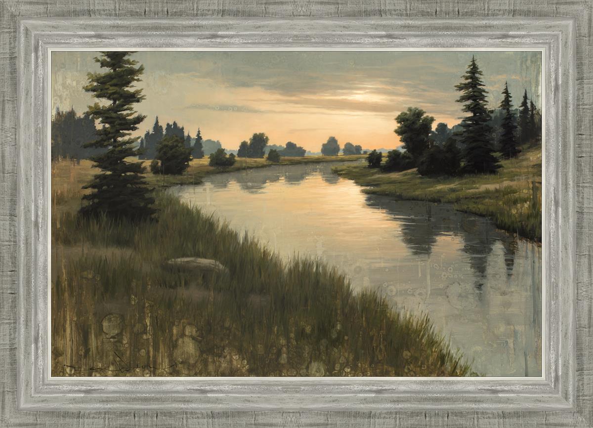 Calming Dusk By Dan Wilson - Relaxing Home Decor Painting for Living Room & Bedroom - Perfect Wall Art for Stress Relief & Meditation Spaces