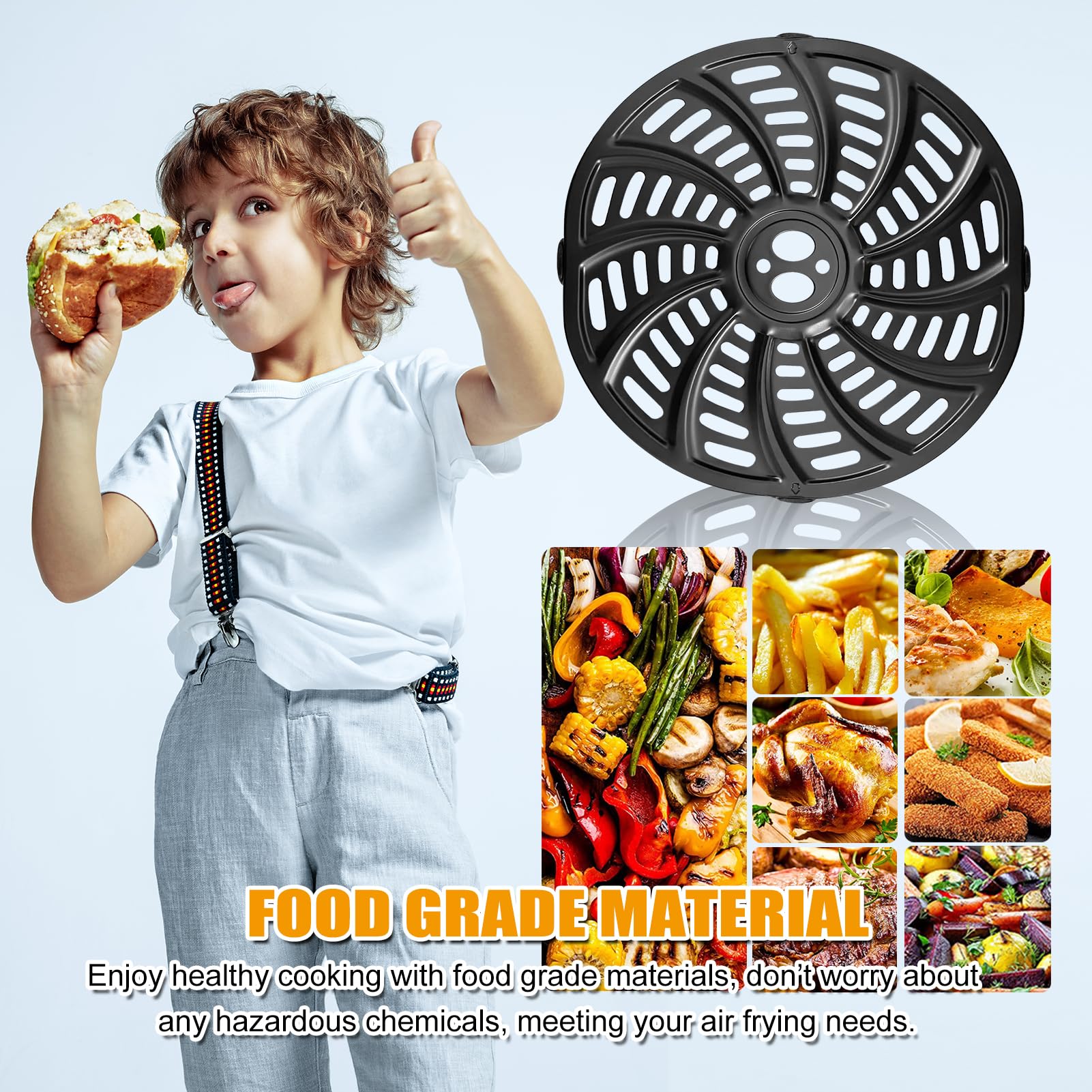 Gourmia GAF698 GAF686 Air Fryer Replacement Grill Pan - 9.3