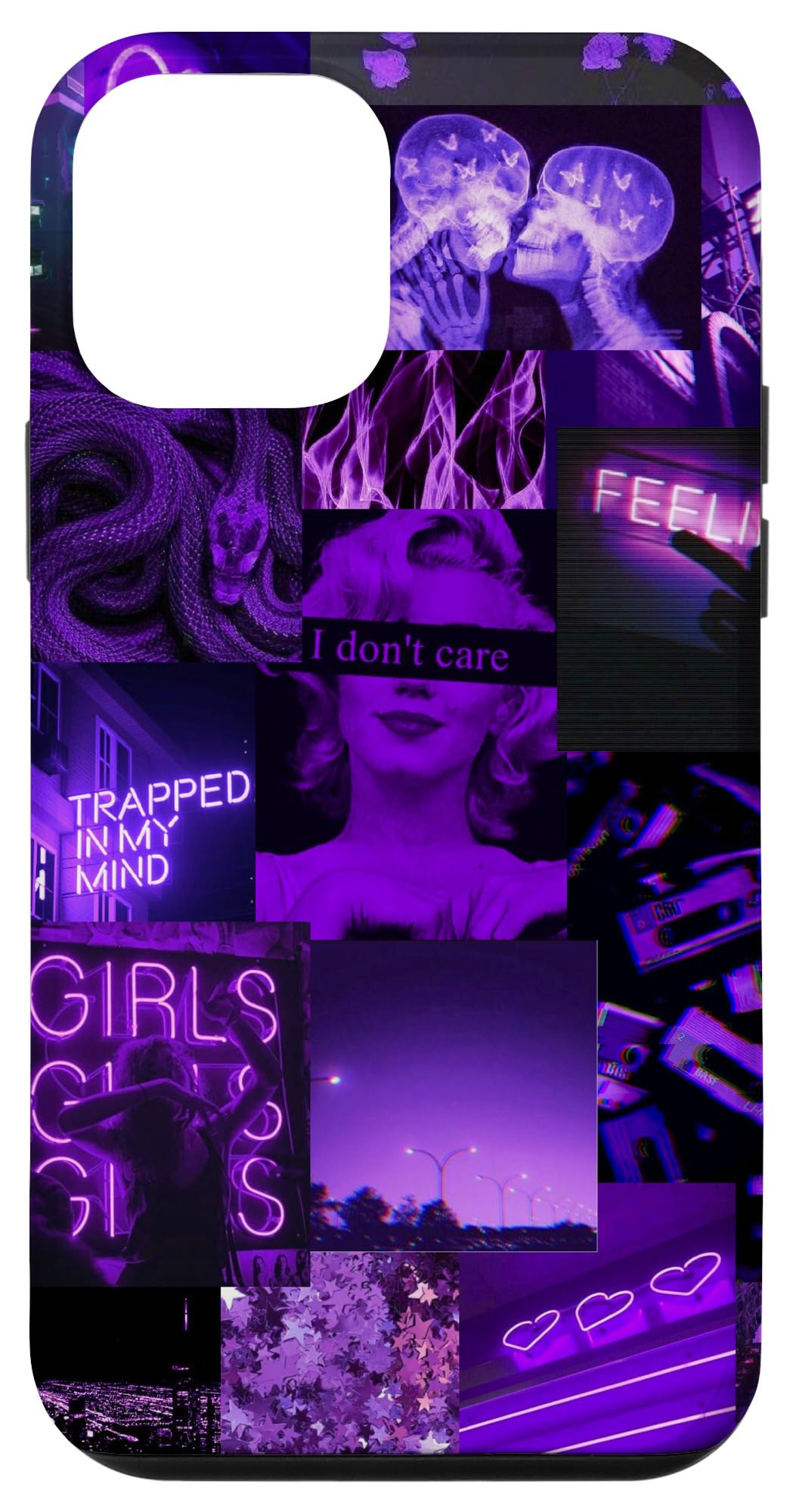 iPhone 12 Mini Y2K Aesthetic Purple Psychedelic Groovy Modern Phone Case for Trendy Daily Use and Social Media Showcase
