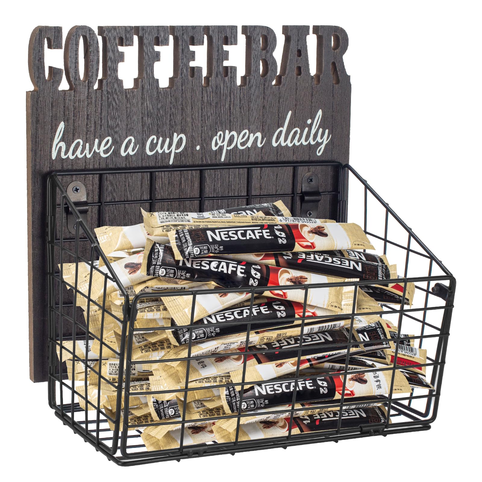 Large Coffee Pods Holder Organizer - Wall Mounted K Cup Storage Rack for Keurig & Espresso Machines - Perfect for Coffee Bar, Kitchen & Office Organization