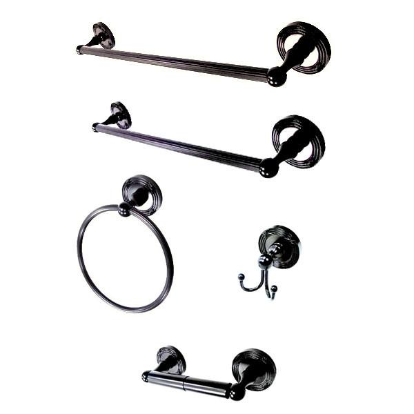 Oil Rubbed Bronze Complete Bathroom Accessory Set - 8-Piece Modern Bathroom Hardware Kit (BAK9311ORB) for Shower, Sink & Toilet Area - Includes Towel Bar, Robe Hook, Toilet Paper Holder & More