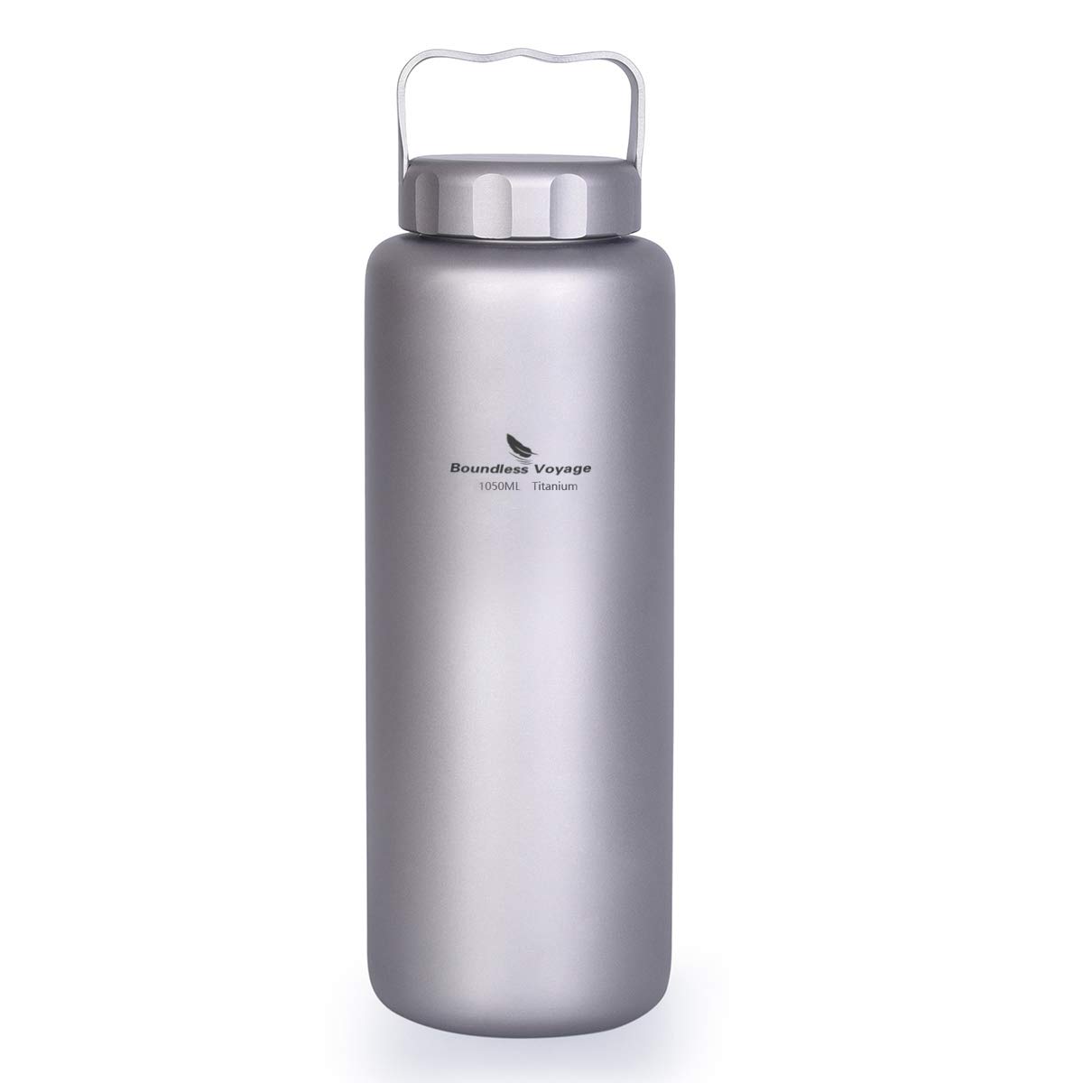 USHAREDO 600ml & 1050ml Titanium Water Bottle - Leakproof Camping Cup with Handle for Hiking, Cycling, Picnic - Ultralight Tea Coffee Canteen Drinkware for Outdoor Adventures, Travel & Daily Use
