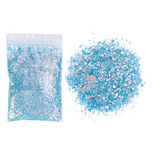 Shining Chunky Glitter Flakes for Nails - 50g PET Nail Art Confetti Mix for DIY Nail Salon & Home Manicure - Perfect for Nail Art Designs, Gel Polish Decoration & Party Nail Decorations