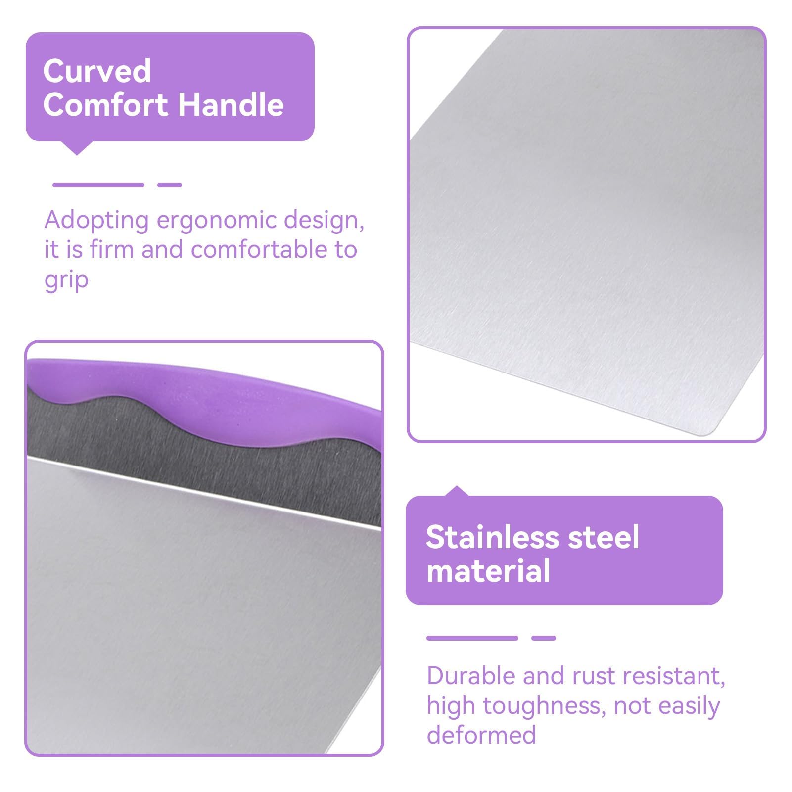 2 Pack Stainless Steel Cake Lifter & Pizza Transfer Tray - Heavy Duty Baking Spatula for Moving Cakes, Pies, Bread & Pastries - Perfect for Home Kitchens, Bakeries & Catering Services