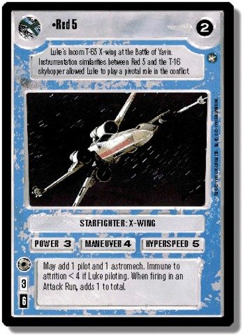 Star Wars CCG Reflections I Foil Red 5 107VR - Rare Collectible Trading Card for Gameplay & Display