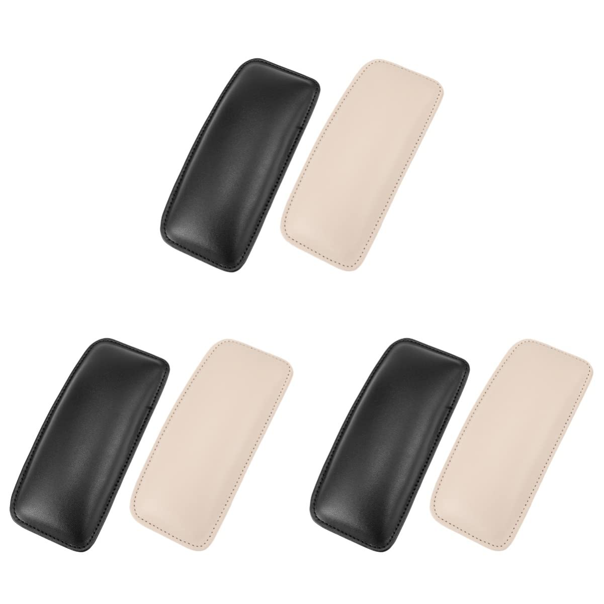 FAVOMOTO 6-Piece Car Center Console Armrest Pads - Leather Knee & Elbow Cushion Set for Comfortable Driving - Perfect for Long Road Trips & Daily Commutes