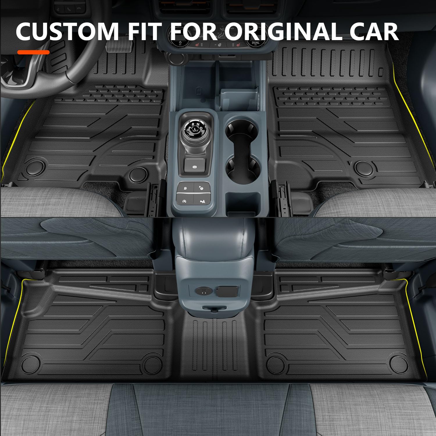 2022-2025 Ford Maverick Hybrid Floor Mat & Bed Mat Set - TPE Truck Liner Accessories | All-Weather Protection for Pickup Truck Bed & Cabin Floor | Perfect for Camping, Work & Outdoor Adventures