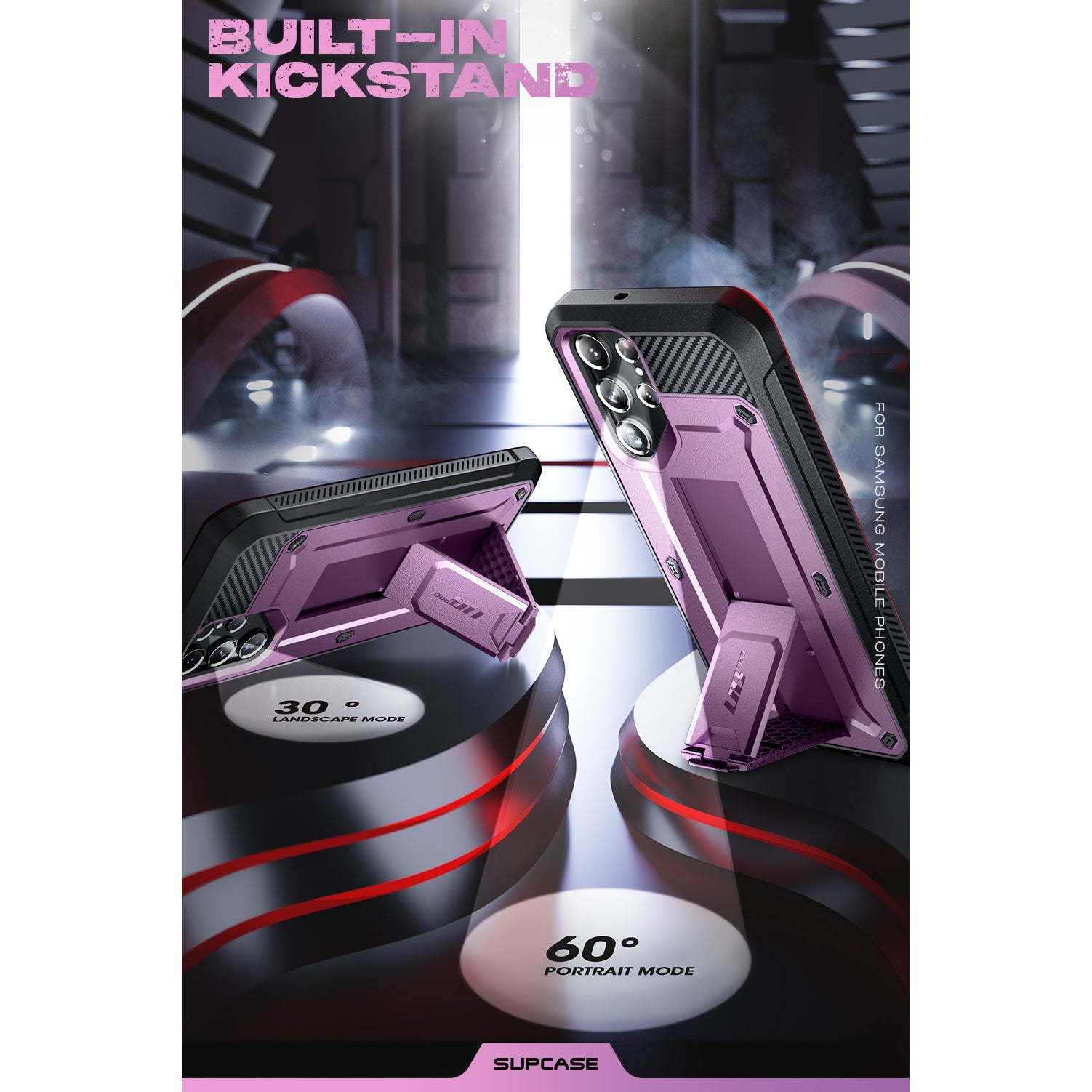 Samsung Galaxy S22 Ultra Unicorn Beetle PRO Heavy Duty Rugged Case - Shockproof, Military Grade Protection, Metallic Purple - Perfect for Outdoor, Work & Extreme Sports